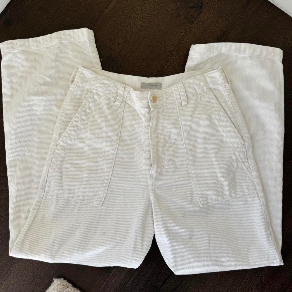 28" White Corduroy Pants